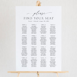 Póster 16 Mesas Por Favor Encuentre Su Asiento Gráfico de