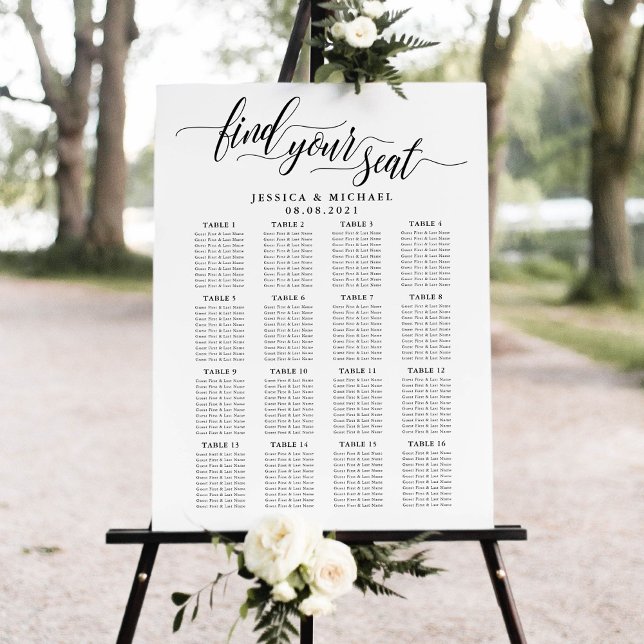 Póster 16 Tabla de asientos para invitados grandes Bodas (Subido por el creador)
