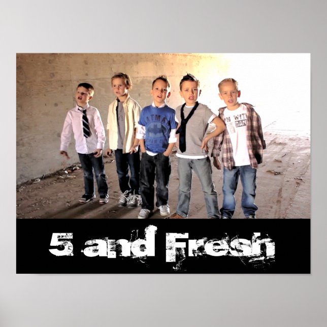 Póster 16" x 12" 5 y Poster de túnel fresco! (Frente)