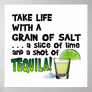 PÓSTER ¡16" X 16" POSTER - VIDA, CAL, SAL, TEQUILA!