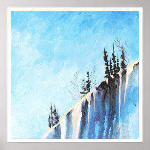 Póster 16 x 16 Winter Landscape Snowy Cornice