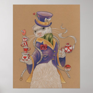 Póster 16" x 20", Poster Mad Hatter Ferret (Matte)
