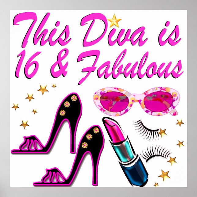 PÓSTER 16 Y FABULOUS DIVA (Frente)