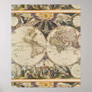 Póster 1702 Un nuevo mapa del mundo