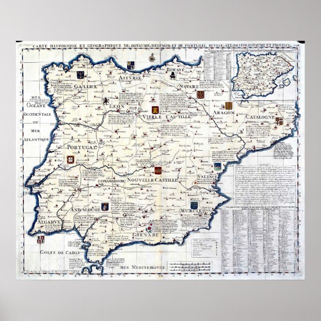 Póster 1705-1739 España y Portugal (Frente)