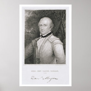 Póster 1736-1802) engrav de general de brigada Daniel