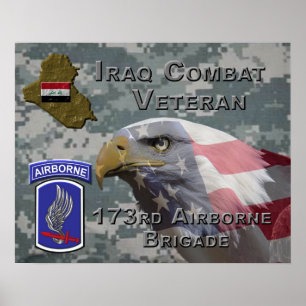 Póster 173.ª Brigada Aérea Veterana de Combate en Irak