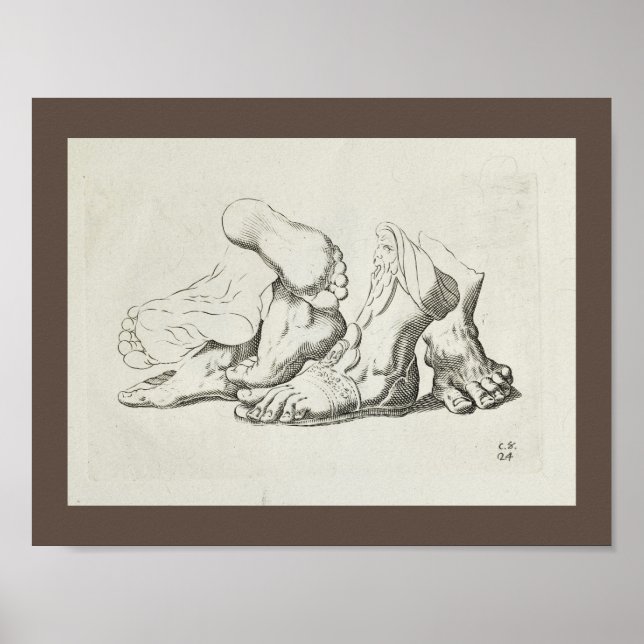 Póster 1747 Anatomía artística de pie impresa (Frente)