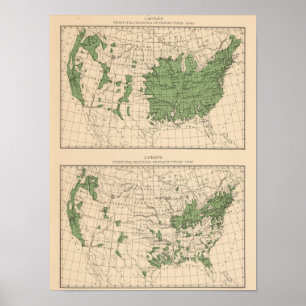 Póster 174 manzanas, peras, regiones principales