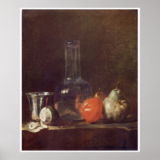 Póster 1750-Still Life with Glass Flask Art Poster
