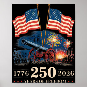 Póster 1776 2026 250 Años De Libertad 250 Aniversario Ame
