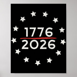 Póster 1776 2026 Aniversario 250 Usa Bandera Betsy Ross 4