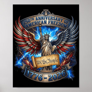 Póster 1776-2026 Estados Unidos 250 Aniversario 4 De Juli