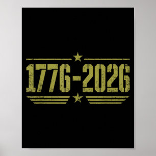 Póster 1776 2026 patriota americano usa 4 de julio