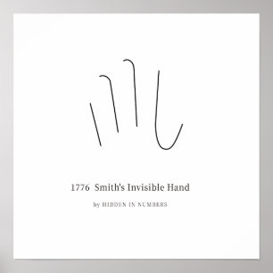 Póster 1776 La Mano Invisible Minimalista