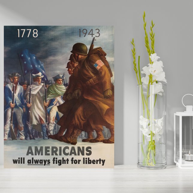 Póster 1778, 1943 Los Estadounidenses Siempre Lucharán Po (Subido por el creador)