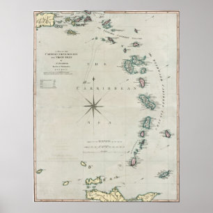 Póster 1789 islas caribeñas