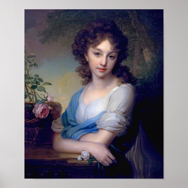 Póster 1799 - Retrato de Elena Alexandrovna Naryshkina (Frente)