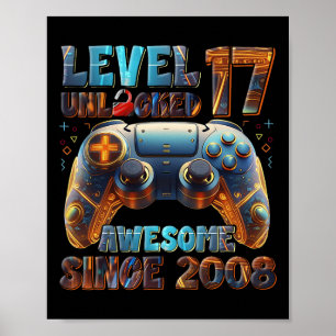 Póster 17.º Nacimiento Video Gamer Impresionante 2008 17