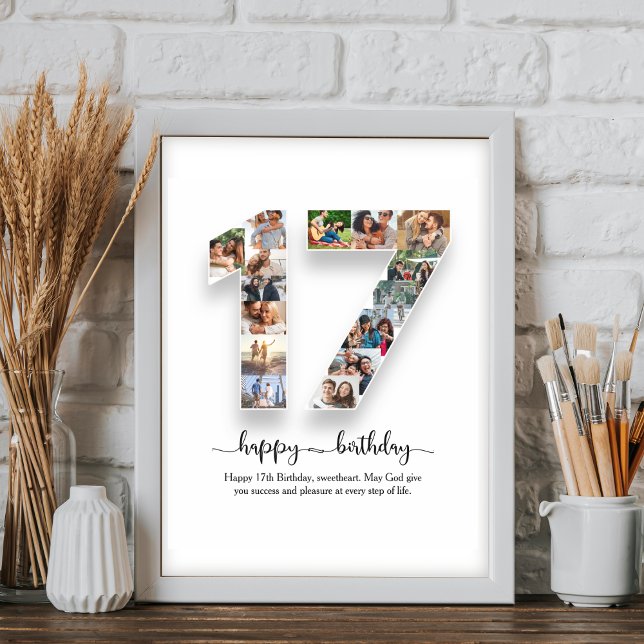Póster 17.º Poster de Collage de fotos de cumpleaños (Subido por el creador)