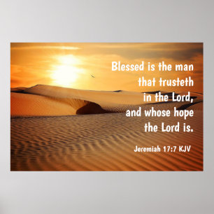 Póster 17:7 de Jeremiah - Blessed es el hombre que