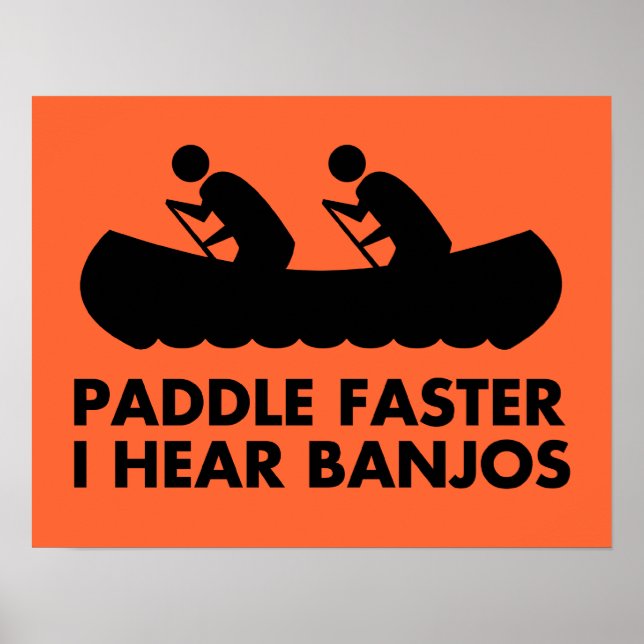 Póster $17.95 Más Rápido que oiga a Poster de Banjos (Frente)