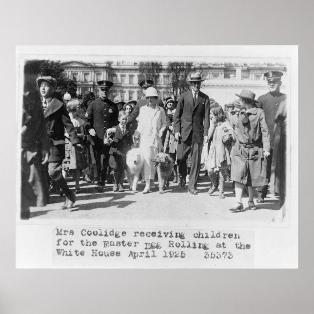 Póster 17 Sra. Coolidge Easter Egg Casa Blanca (Frente)