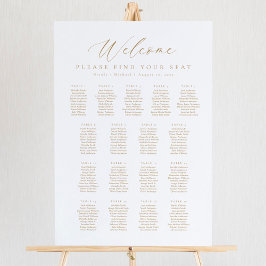 Póster 17 tablas Tabla de asientos de bienvenida