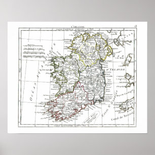 Póster 1806 Map - L'Irlande