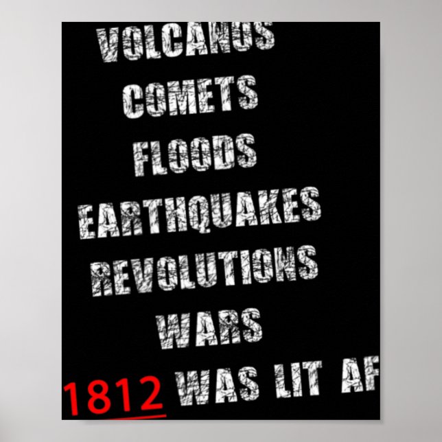Póster 1812 America War New Madrid Earthquake Comet Mud F (Frente)