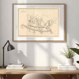 Póster 1858 Col. Waugh Everest & Deodanga Map Poster