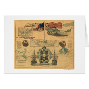 Poster 1858 de la carta del telégrafo