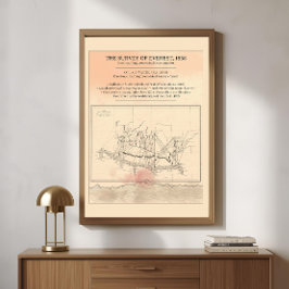 Póster 1858 Everest Survey Map — Modern Fine Art