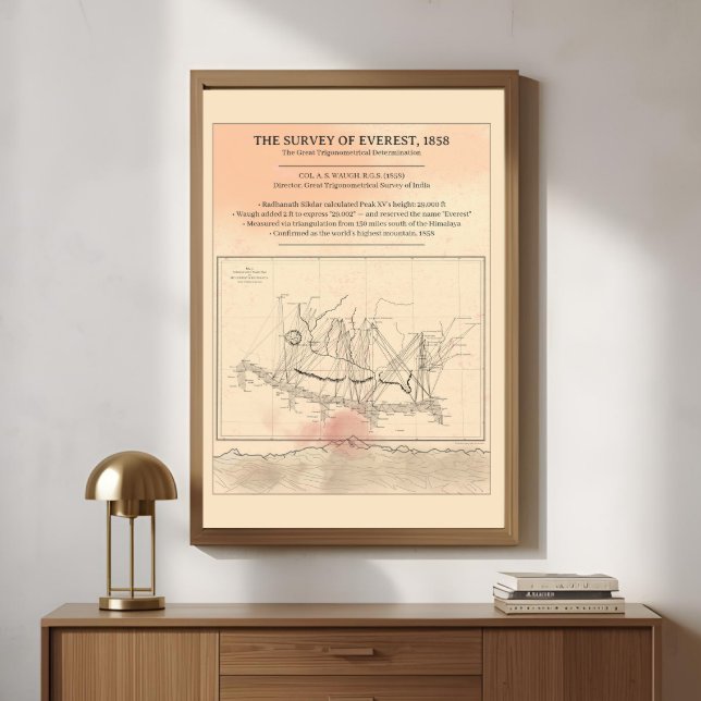 Póster 1858 Everest Survey Map — Modern Fine Art (Subido por el creador)