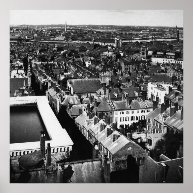 Póster 1859: La ciudad de Boston, Massachusetts (Frente)