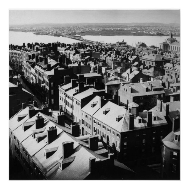 Póster 1859: La ciudad de Boston, Massachusetts (Anverso)