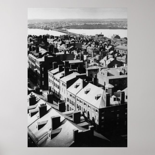 Póster 1859: La ciudad de Boston, Massachusetts (Frente)