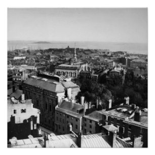 Póster 1859: Una vista de Boston mirando hacia el sur