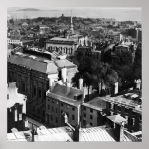 Póster 1859:  Una vista de Boston que mira del sur