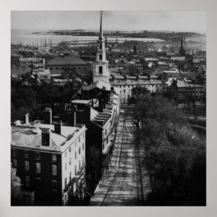 Póster 1859: Vista de Boston desde la Casa de Gobierno