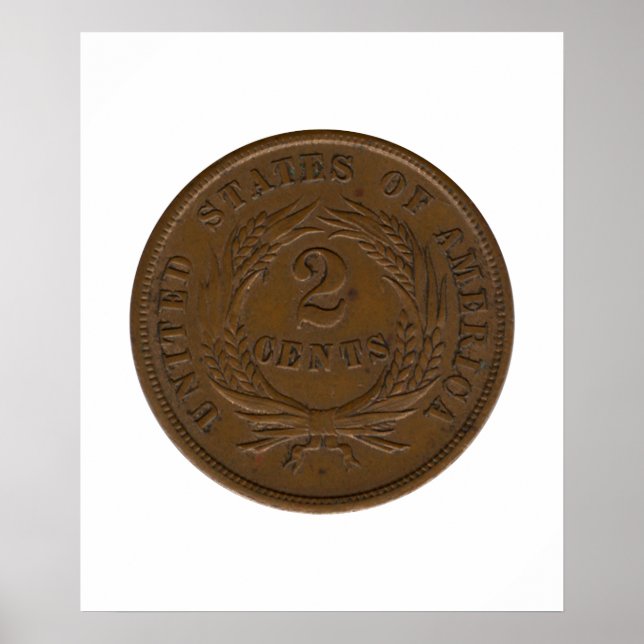 Póster 1864: 2 Centavos De Pieza (Frente)