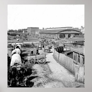 Póster 1864 Railroad Depot Atlanta Print