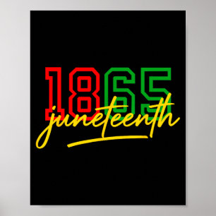 Póster 1865 juneteenth celebra la libertad afroamericana