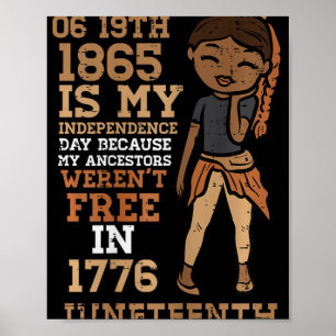 Póster 1865 Mi Día de la Independencia Decimoctava Mujer