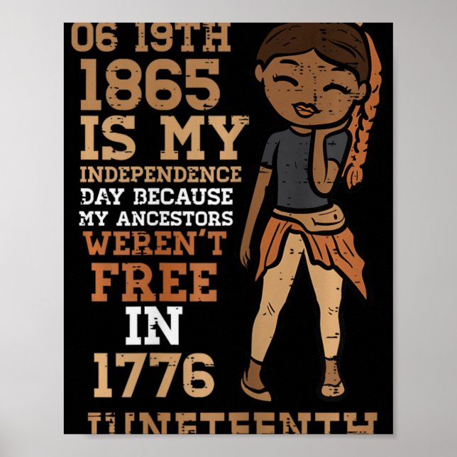 Póster 1865 Mi Día de la Independencia Decimoctava Mujer  (Frente)