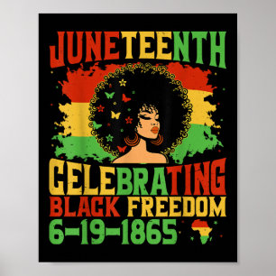 Póster 1865 Mujeres Chicas Niños Celebrando el Negro