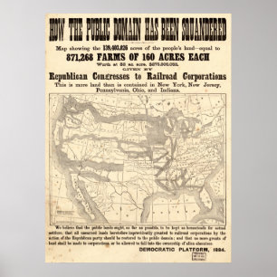 Póster 1884 Poster de Campaña Política de Plataforma Demo