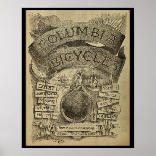 Poster 1887 del arte del anuncio de las bicicletas