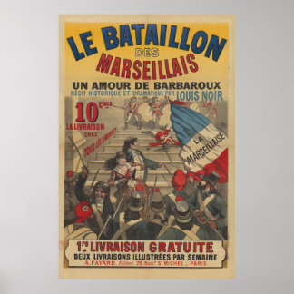 Póster 1890 Cartel del Batallón de los Marselleses