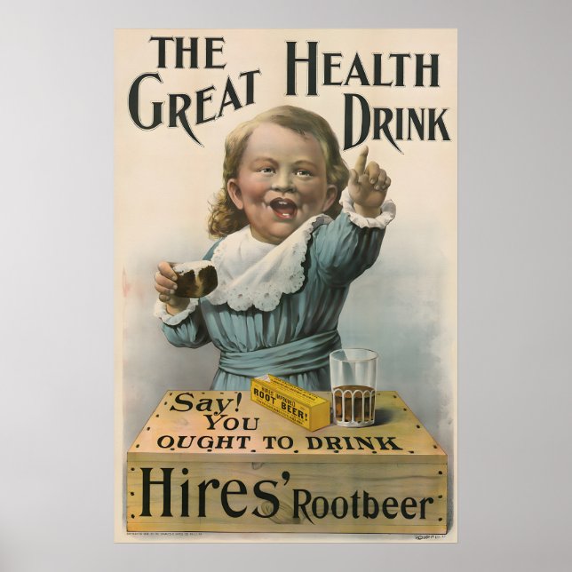 Póster 1892 Hires Root Beer Poster (Frente)